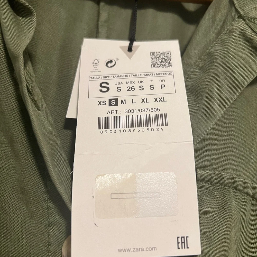 Zara Women’s Cargo Shirt Dress BNWT - Picture 7 of 8